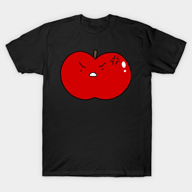 Angry Red Apple T-Shirt by saradaboru
